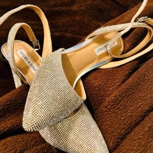 Sparkly high heel shoes